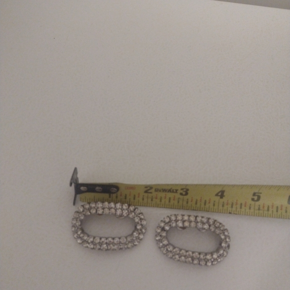 Vintage Musi sparkling Silver Rhinestone shoe clips - Picture 6 of 6